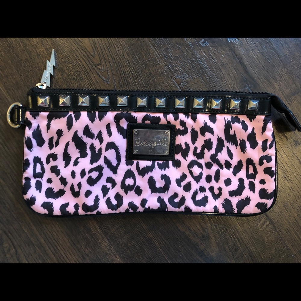 Betsy Johnson Pink Cheetah Clutch